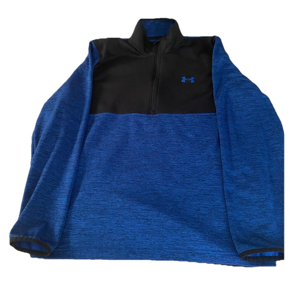 Under Armour Pullover Men's  SZ Medium Blue A 1/2 Zip Long Sleeve